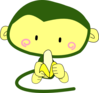 Monkey With Banana Clip Art